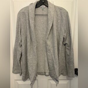 SUSINA Women’s Heather Gray Open Front Cardigan Sweater Size M